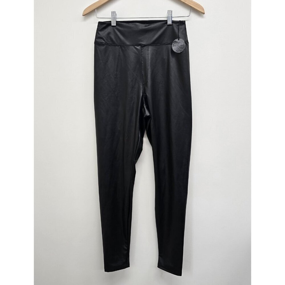 NWT Offline by Aerie Real Luxe Faux Leather Leggings Black Size Large NEW